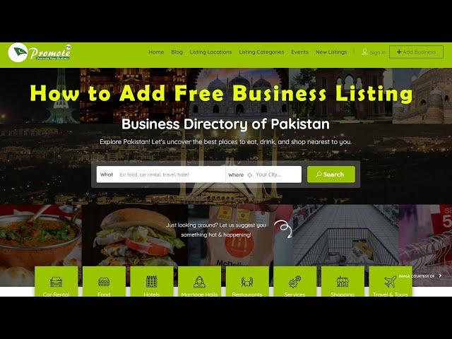 Business Directory Pakistan - How to add Business For Free - PromotePk.com - Urdu