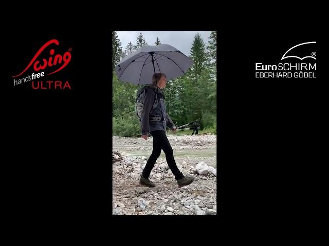 EuroSCHIRM | Trekking - Regenschirm Swing handsfree ultra im Einsatz