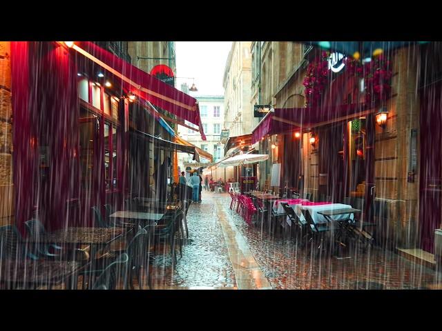 Walking in the Rain Walk in Bordeaux 4k | SEP 2024 | ASMR Rain sounds for sleeping