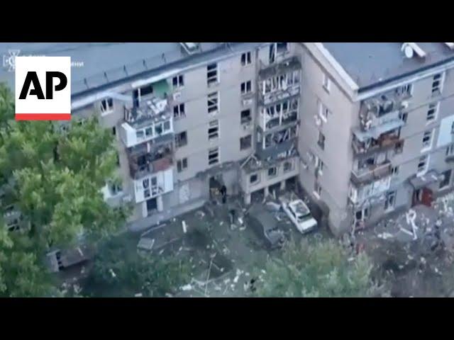 Aftermath of Russian airstrike in Mykolaiv, Ukraine. At least three dead