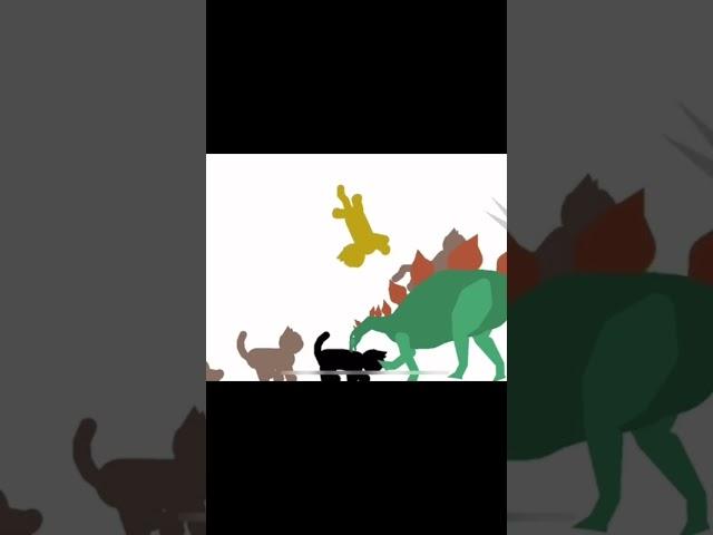 5 cats vs stegosaurus