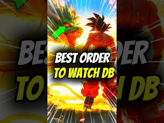 Best Order To watch dragon ball | #shorts #anime #dbz #goku #vegeta #fyp