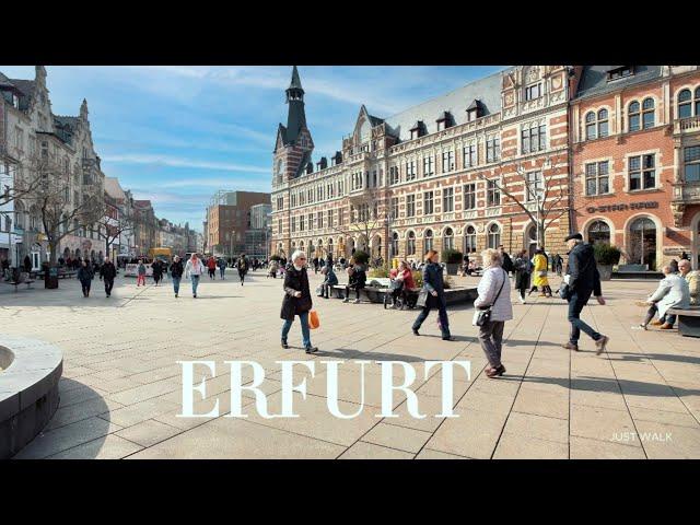 Erfurt, Germany  4k Walking tour | A Stroll Through History"