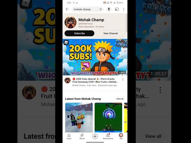 I Hope This Video Reached To Bro @MohakChamp @NotMohakChamp  #roblox #bloxfruits #shorts #gaming