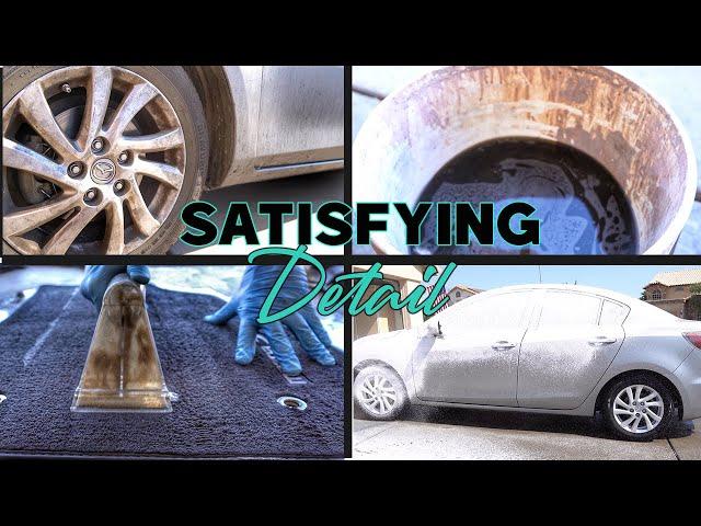 SATISFYING Deep Cleaning on Mazda 3 | Detailing Interior & Car Wash