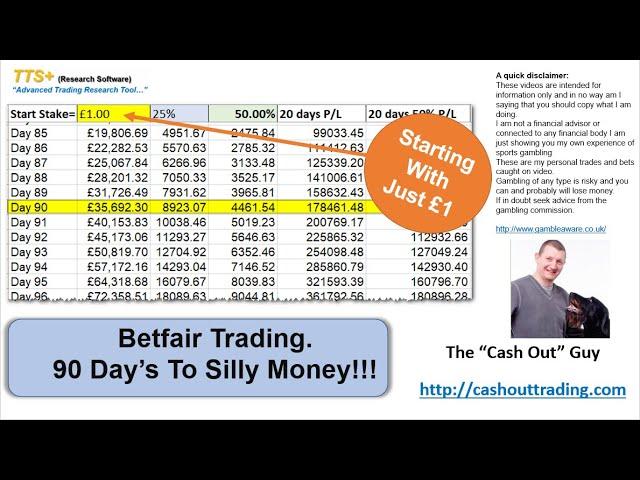 Betfair Trading | 90 day's to silly money