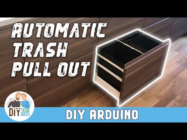 Automatic trash can pull out cabinet with Arduino (DIY)