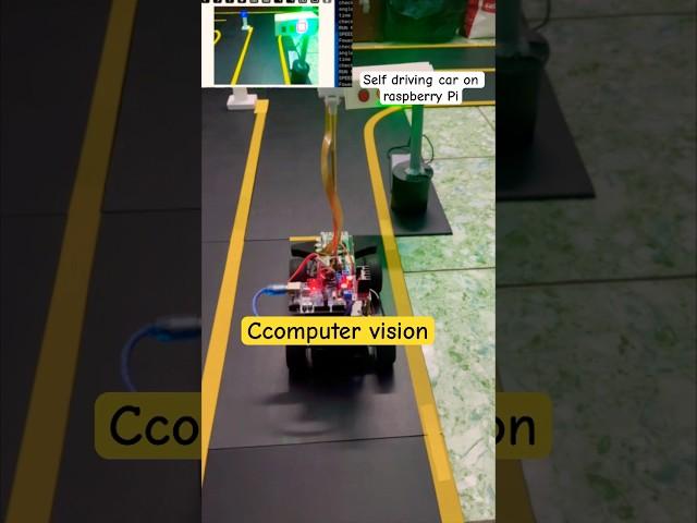 Self driving car on raspberry Pi #ccomputervision #raspberrypi