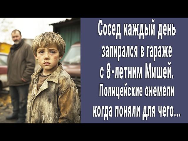 Сосед каждый день запирался с 8-летним Мишей у себя в гараже. Полицейские онемели узнав правду...