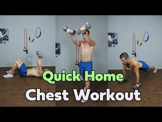 Quick Home Chest Workout for Beginners! (Using Dumbbells)