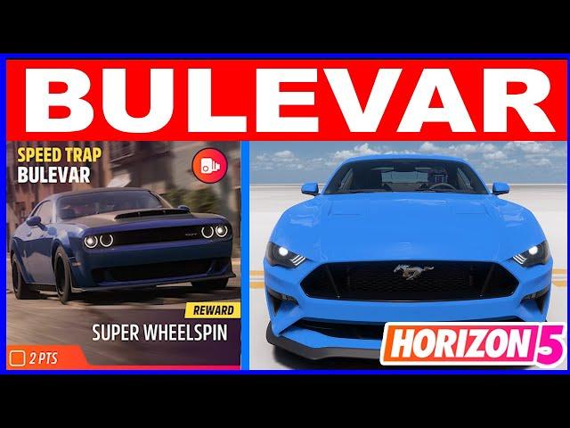 Forza Horizon 5 BULEVAR Speed Trap - Car Restriction Modern Muscle A-800