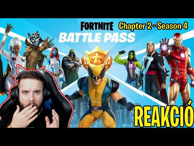 LEGMENŐBB BATTLE PASS ? Fortnite Chapter 2 Season 4 Battle Pass ELSŐ reakció | MARVEL MINDEN