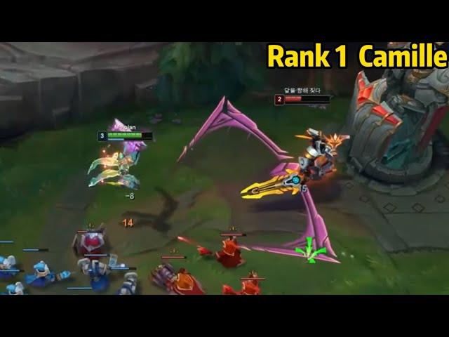 Rank 1 Camille: He is BREAKING KR Master! *LEVEL 3 SOLO KILL*