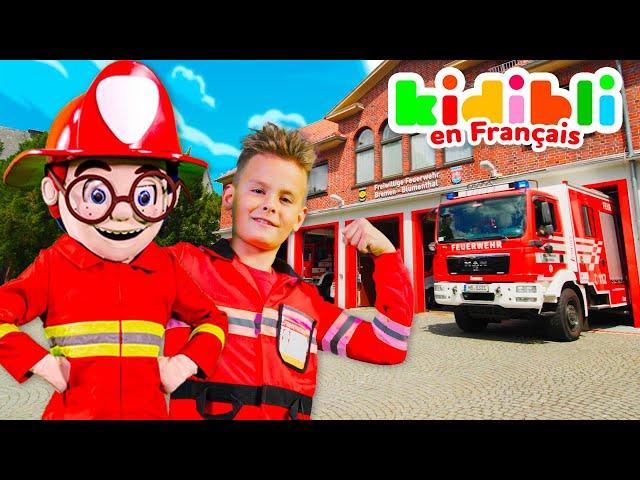 Les enfants jouent aux pompiers | Les enfants font semblant de jouer !  Kidibli