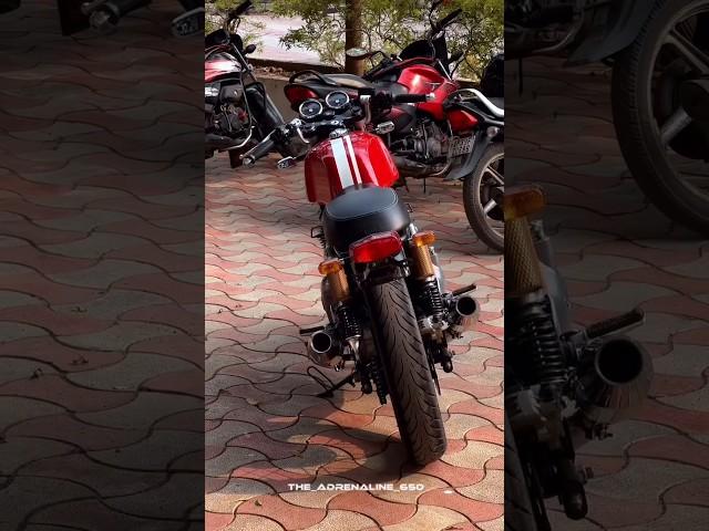 Modified Rocker Red Continental GT 650 with Custom Performance Exhaust