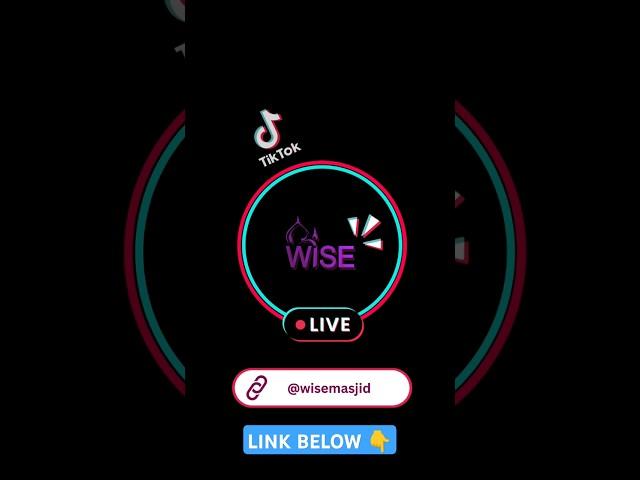 WISE MASJID IS NOW ON TIKTOK!!                         #WisenUpFollowWise