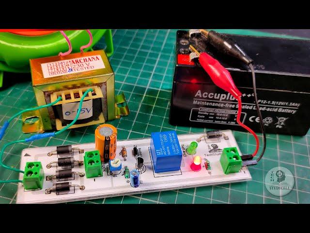 How to make Auto Cut Off Battery Charger for any Battery | Automatic charger circuit for 12V & 6V