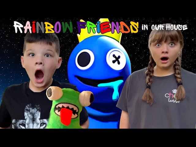 RAINBOW FRIENDS in OUR HOUSE! Aubrey and Caleb ESCAPE the RAinBOW FRIENDS in REAL LIFE!