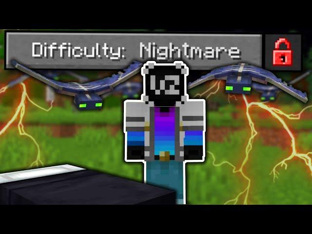 I Beat NIGHTMARE Difficulty in Minecraft! (NEW Hardest Difficulty)