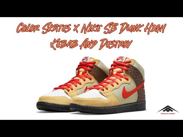 Color Skates x Nike SB Dunk High Kebab And Destroy Exclusive Look 2001