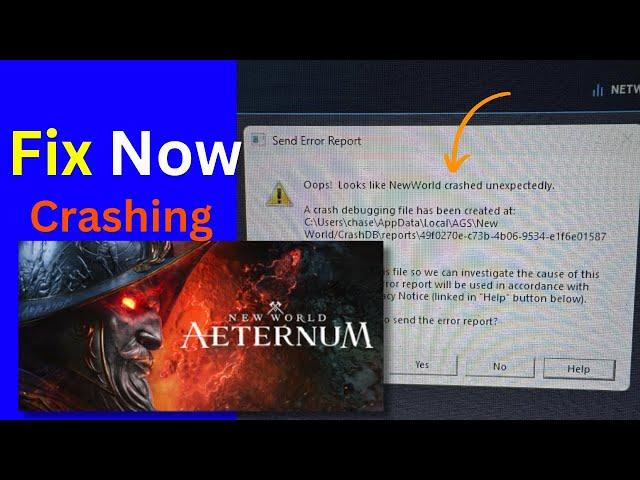 how to fix new world: aeternum oops looks like newworld crashed unexpectedly