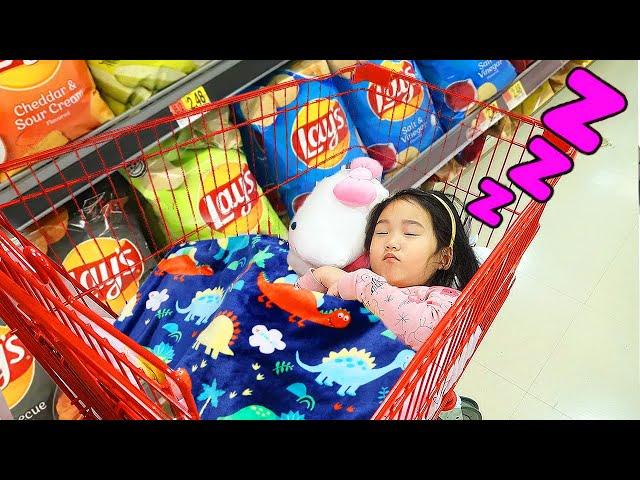 Boram bermain dengan Ayah di Supermarket Hide and Seek with Dad