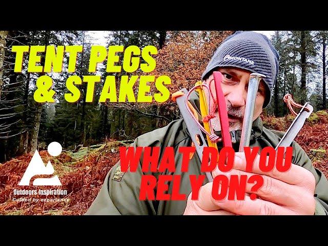 Tent Pegs & Stakes | Wild Camping Tent Peg Selection | V Peg vs Y Peg Titanium and DAC Tent Pegs