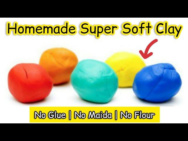 How to make Soft Clay At Home|Homemade clay without glue|Clay making at home without maida