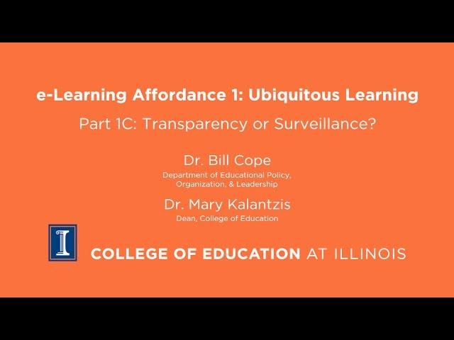 e-Learning Affordance 1c: Ubiquitous Learning