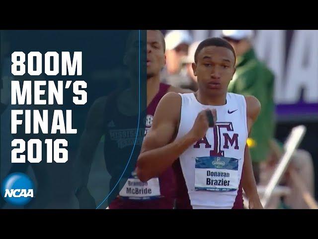 Donavan Brazier's 800m record at 2016 NCAA outdoor championships