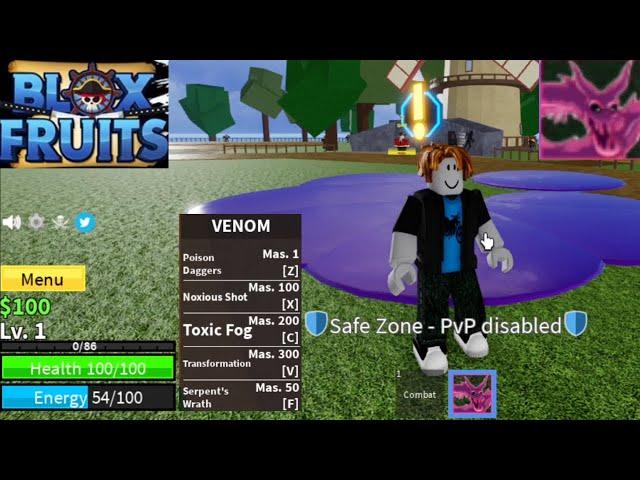 LVL 1 Noob gets VENOM FRUIT, reach 2ND SEA |Unlock Powers| BLOXFRUITS