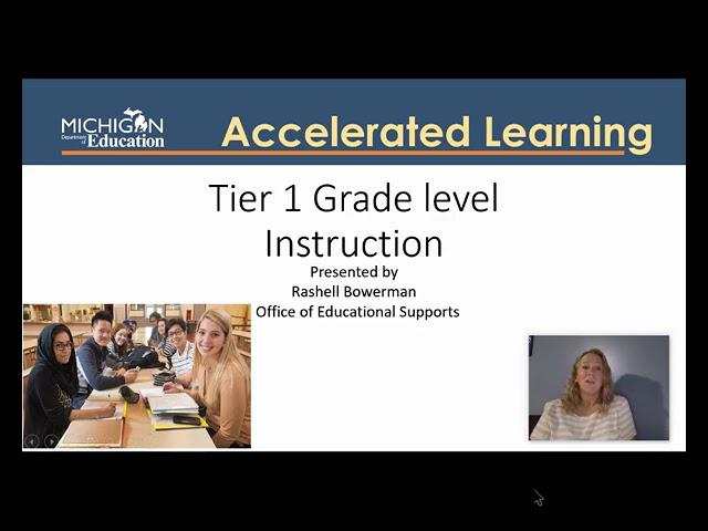 Accelerated Learning Tier 1 Grade Level Instruction