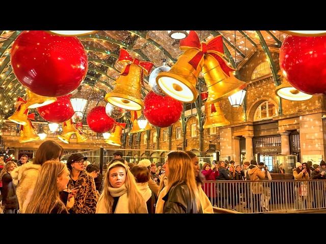 2024 London Christmas Lights Tour  Covent Garden & Seven Dials Christmas Lights Walk  4K HDR