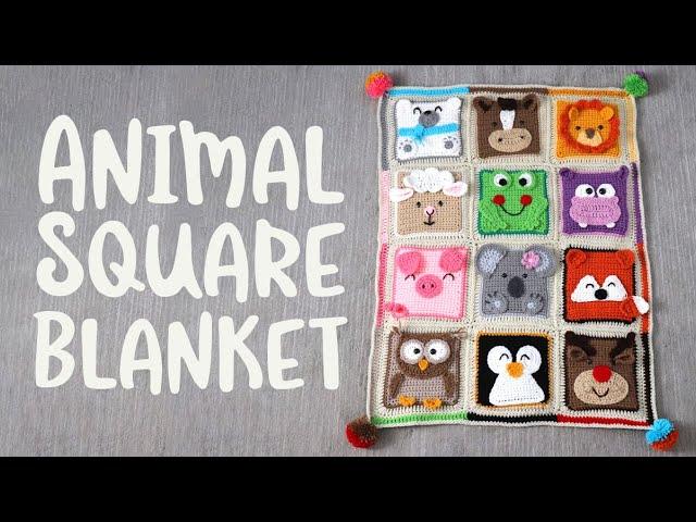 Animal Square CAL Crochet Blanket