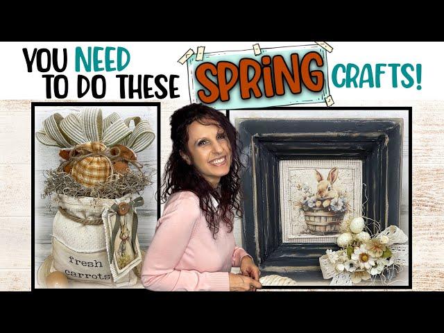 DIY Spring Bliss! Adorable Vintage and Farmhouse Crafts for Your Home Decor | DIY Spring Crafts 2025