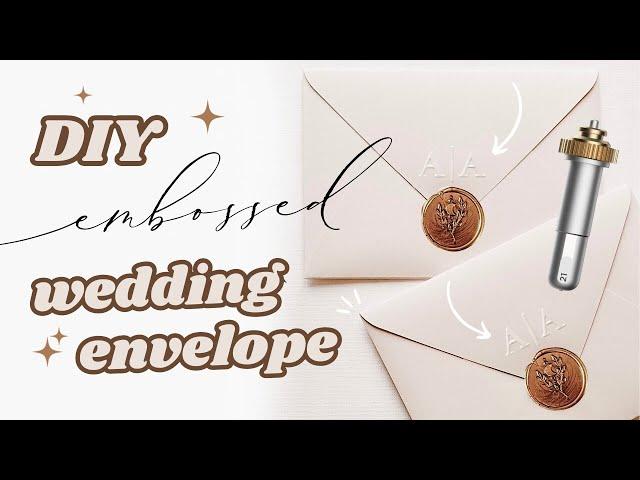 CAN THE CRICUT EMBOSS? How To Emboss An Envelope With Cricut - DIY Embossed Wedding Envelope