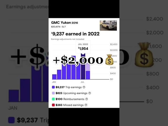 How much i make monthly on Turo! #turo #business