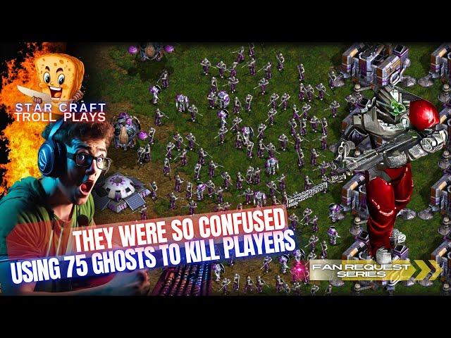 StarCraft Troll Plays  |  Using 75 Ghosts To Kill Players | How To Gameplay