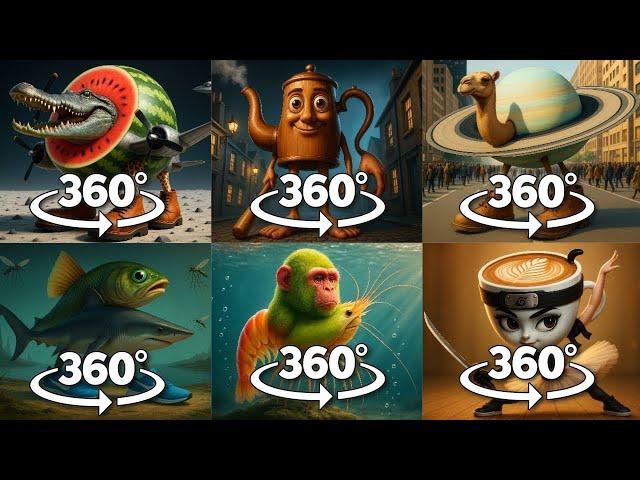 Italian Brainrot But They All Mixed Brainrot Part 1 360° VR