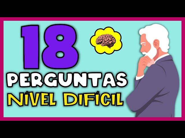 QUIZ DE CONHECIMENTOS GERAIS DIFÍCIL | 18 PERGUNTAS PARA AGUÇAR SUA VISÃO GERAL DO SABER | NOVO QUIZ