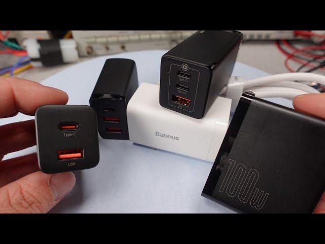 Baseus USB A and C 30W 65W and 100w Chargers Review and Test