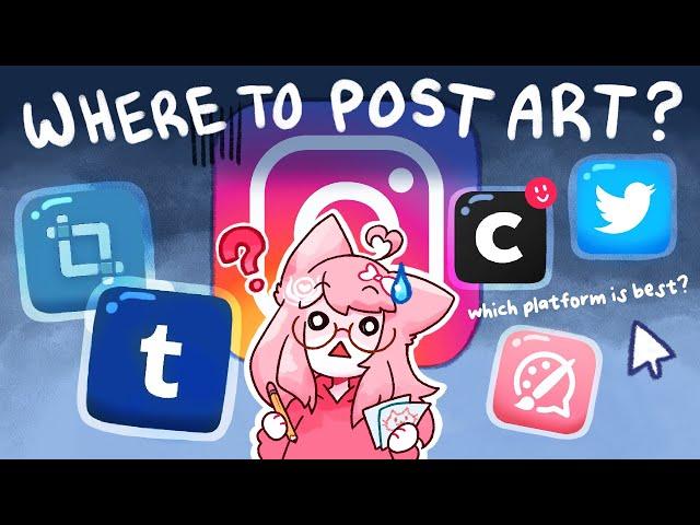 social media for artists in 2024  which platform is best?  draw with me