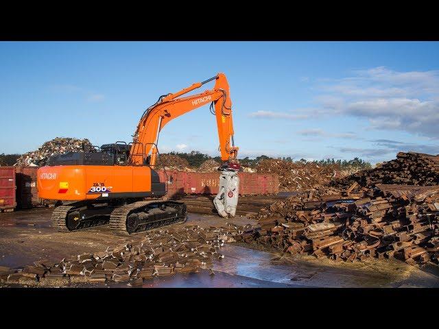 Schienenschere Demarec RC-30 im Einsatz bei Kohl Recycling