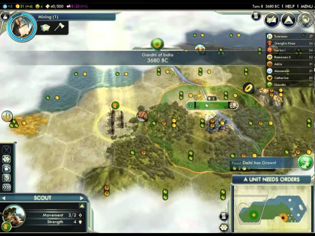 Let's Play Civ 5 - India - Episode 1 Part 1