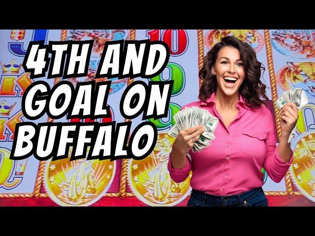 4th And Goal On Buffalo Gold Slot Machine #casinogame 2024 #4k