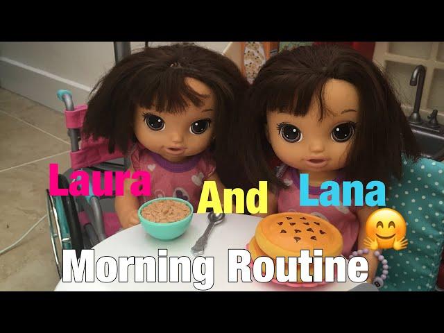 BABY ALIVE Lana and Laura's morning routine!