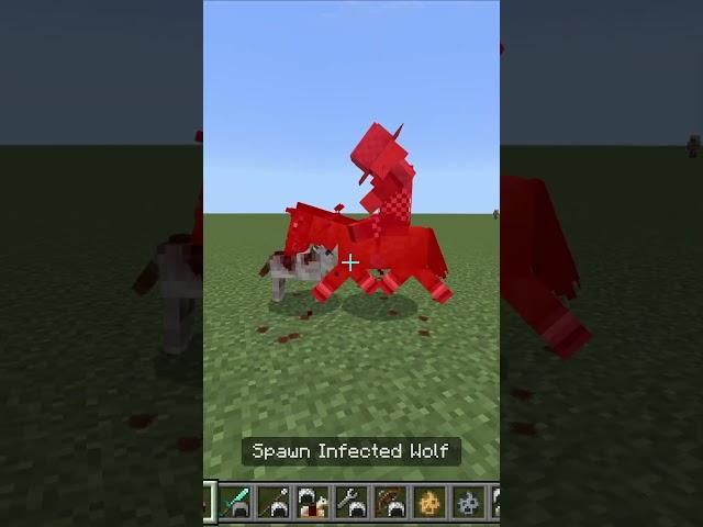Villager Horse Vs Infected Wolf In Minecraft #shorts