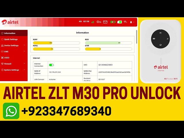 Airtel ZLT M30 Pro Unlock Permanently||100 %Working