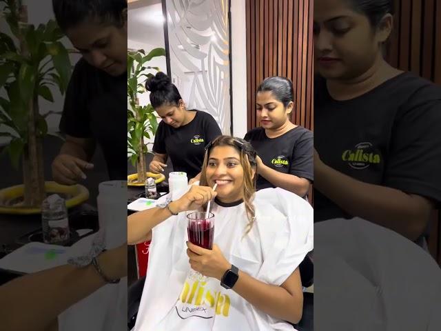 3500/=ට KERATİN TREATMENT  wow අඩුවට සුපිරියට කර ගන්න Salon Calista Nugegoda  #foryou #salon