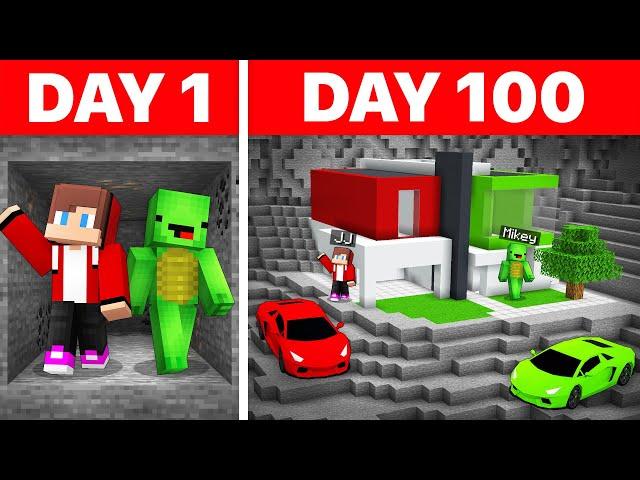 Mikey and JJ Survived 100 Days in a CAVE ONLY Minecraft (Maizen)